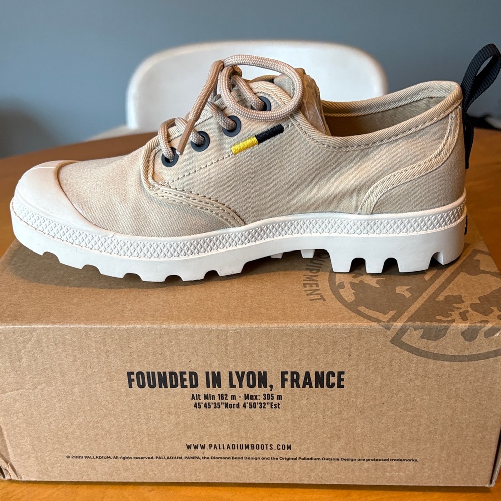 Palladium Beige Canvas Sneakers - Picture 3 of 5